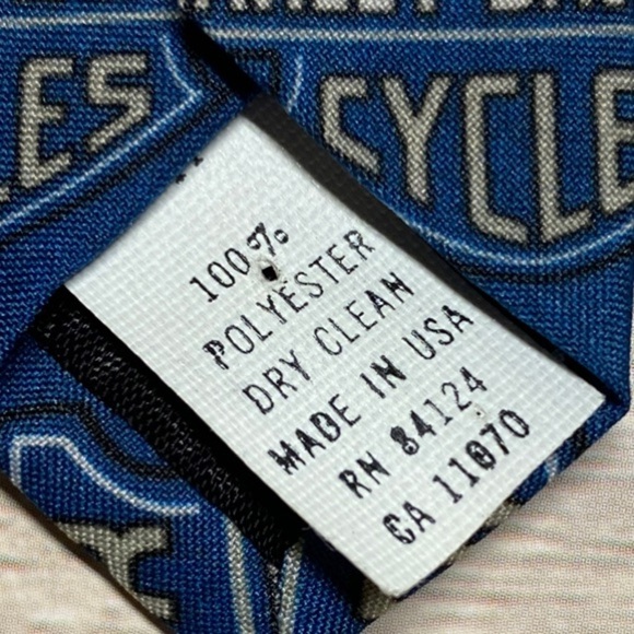 Vintage 1996 Harley-Davidson Classic Logo Blue Tie - Picture 7 of 16